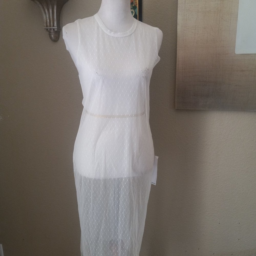 BCBGeneration NWT sheer white dress